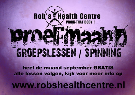 Rob's Health Centre - Gratis proefmaand